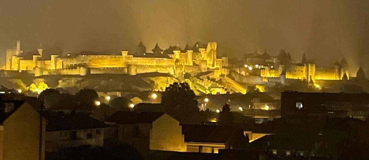 Appartement cosy avec vue imprenable sur la cité Carcassonne Esterno foto